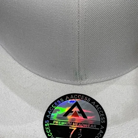 Access Plain White Fitted Hat | NWT | 7 1/2 - Picture 10 of 10